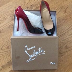 Christian Loubouton size 38 red/black shoes